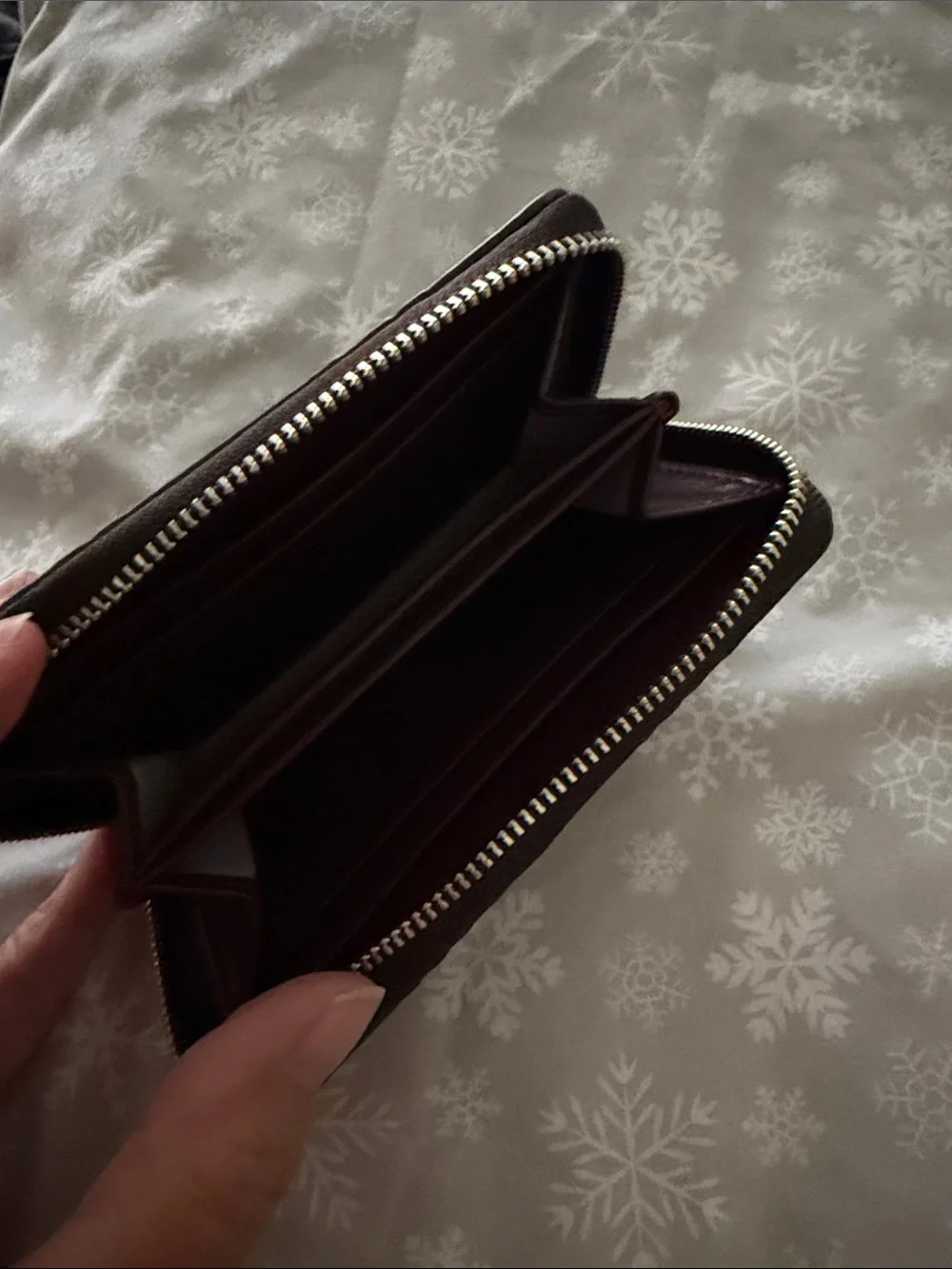 Michael Kors Plum Embossed MK Zip Wallet